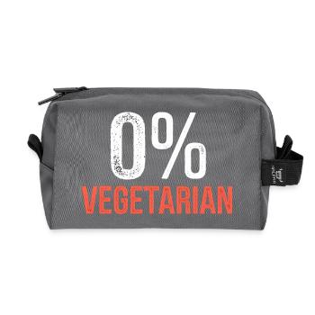 0% Vegetarian 8 - Recycelte Kulturtasche - Anthrazit - Vorne