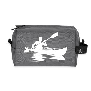 Paddle Sports Small Manoeuvrable Kayak Boat - Recycled Toiletry Zip Bag - anthracite - Front