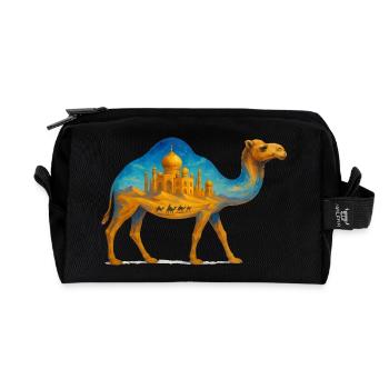 Palais du désert à dos de chameau - Trousse de toilette en tissu recyclé - noir - Devant