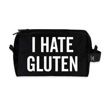 Ich hasse Gluten - Recycelte Kulturtasche - Schwarz - Vorne