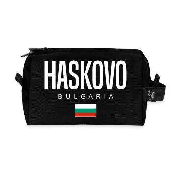 Haskovo Bulgarien - Recycelte Kulturtasche - Schwarz - Vorne