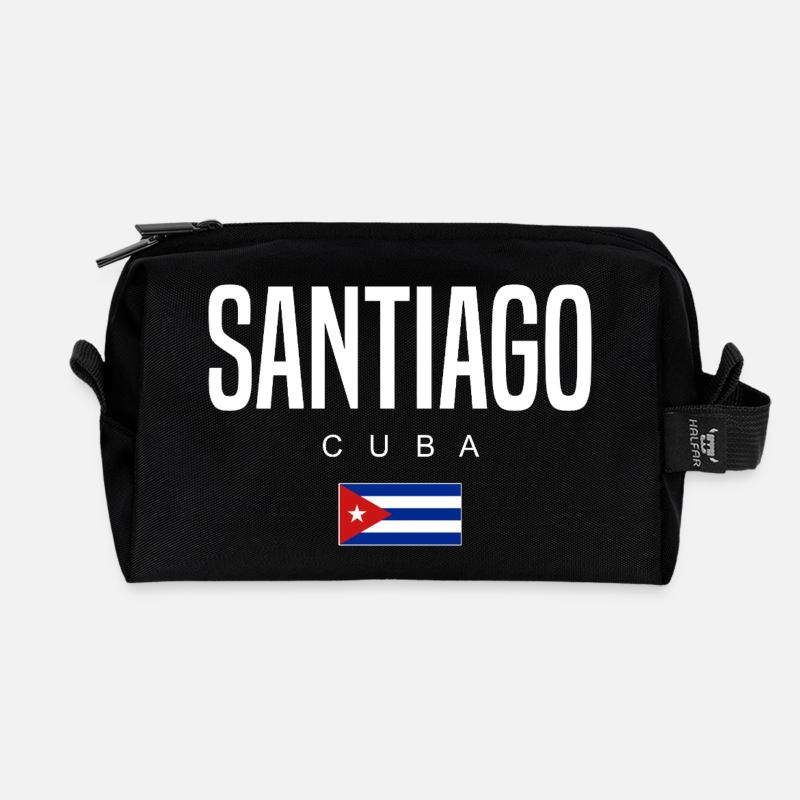 Santiago Kuba Kubaner - Recycelte Kulturtasche - Schwarz