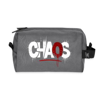 Symbolisme des éclaboussures de chaos - Trousse de toilette en tissu recyclé - anthracite - Devant