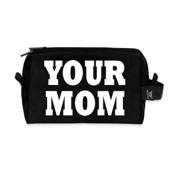 Your mom - Recycelte Kulturtasche - Schwarz - Vorne
