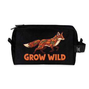 Waldfuchs Patchwork Grow Wild - Recycelte Kulturtasche - Schwarz - Vorne