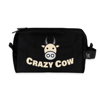 CRAZY COW - Recycelte Kulturtasche - Schwarz - Vorne