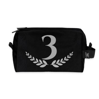 3 - Recycled Toiletry Zip Bag - black - Front