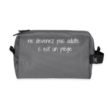 Piège de l’Âge Adulte - Trousse de toilette en tissu recyclé - anthracite - Devant