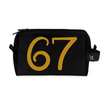 67 - Trousse de toilette en tissu recyclé - noir - Devant
