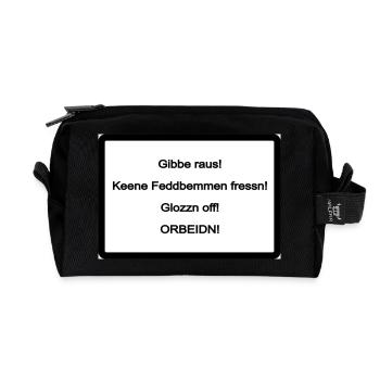 Sachsen Schild - Recycelte Kulturtasche - Schwarz - Vorne