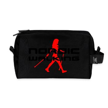 Nordic Walking - Recycelte Kulturtasche - Schwarz - Vorne