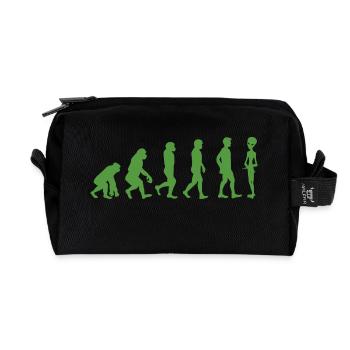 Alien / Area 51 / UFO: Evolution - Affe - Mensch - - Recycelte Kulturtasche - Schwarz - Vorne
