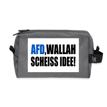 Afd wallah scheiss idee - Recycelte Kulturtasche - Anthrazit - Vorne