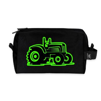 Traktor Landwirtschaft Symbol - Recycelte Kulturtasche - Schwarz - Vorne