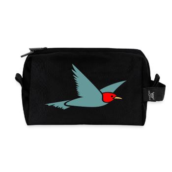 b i r d382 - Recycelte Kulturtasche - Schwarz - Vorne