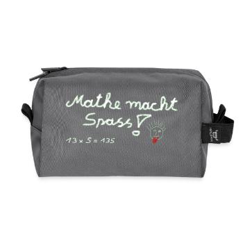 Math est un plaisir! - Trousse de toilette en tissu recyclé - anthracite - Devant