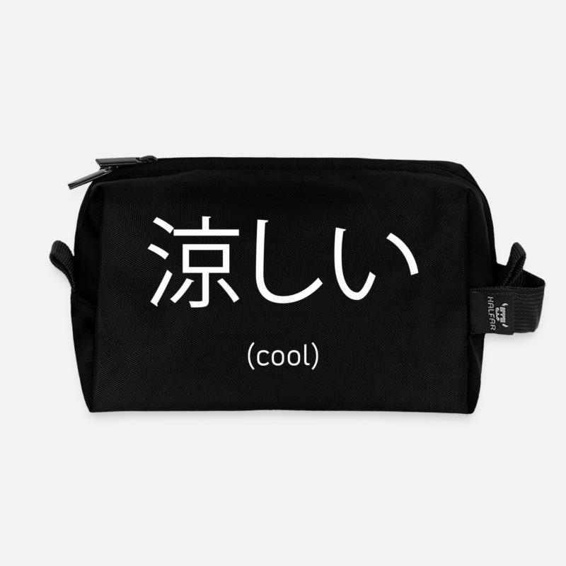 Cool Japanisch Schriftzeichen - Recycelte Kulturtasche - Schwarz