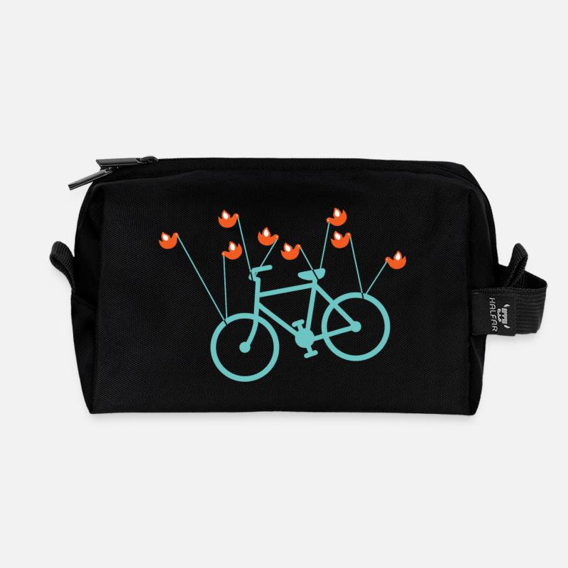 Fail bike - Recycled Toiletry Zip Bag - black