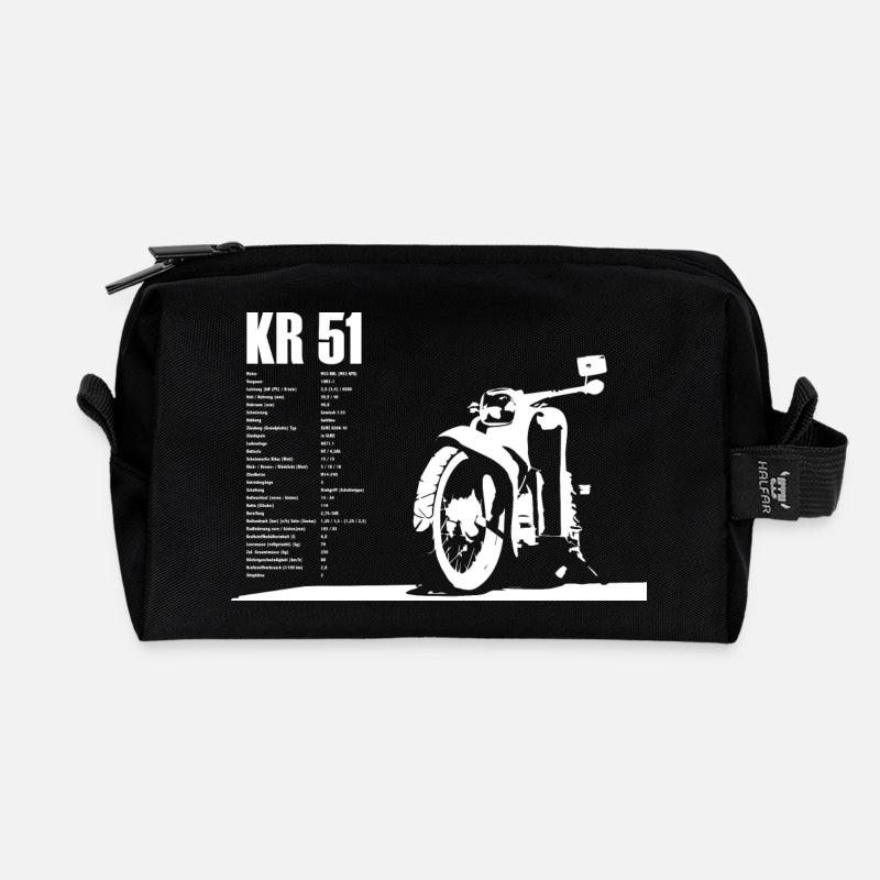 Simson Schwalbe Kr-51 - Recycelte Kulturtasche - Schwarz
