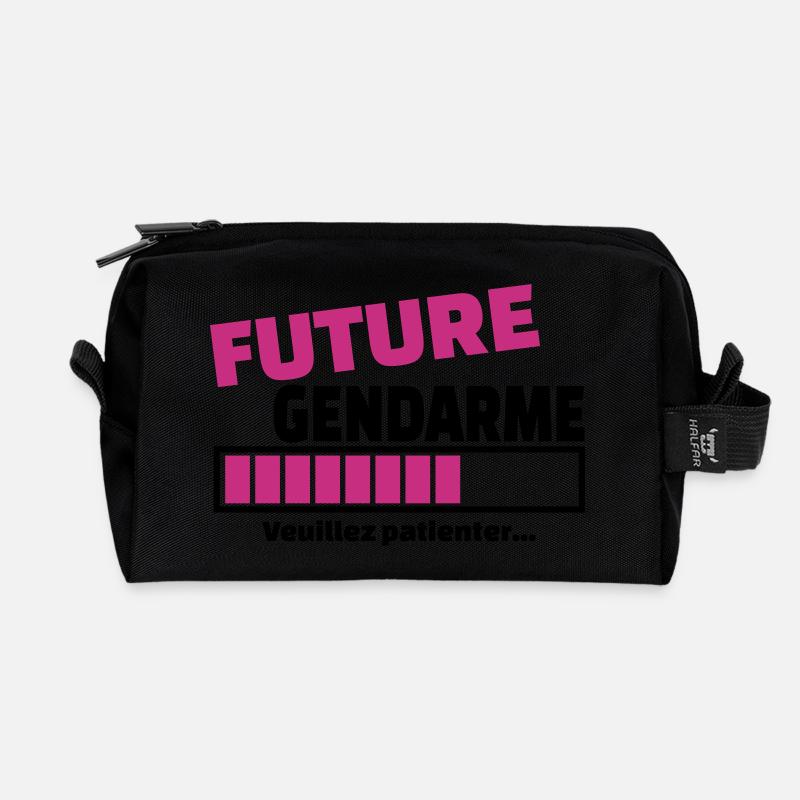 future gendarme - Trousse de toilette en tissu recyclé - noir