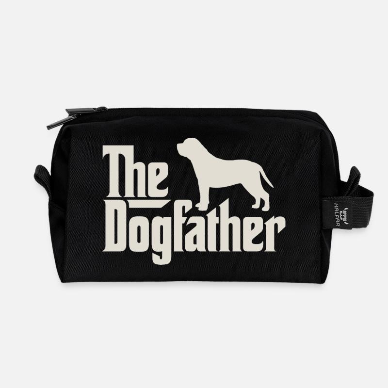 The Dogfather - Mastiff Bullmastiff - Recycelte Kulturtasche - Schwarz