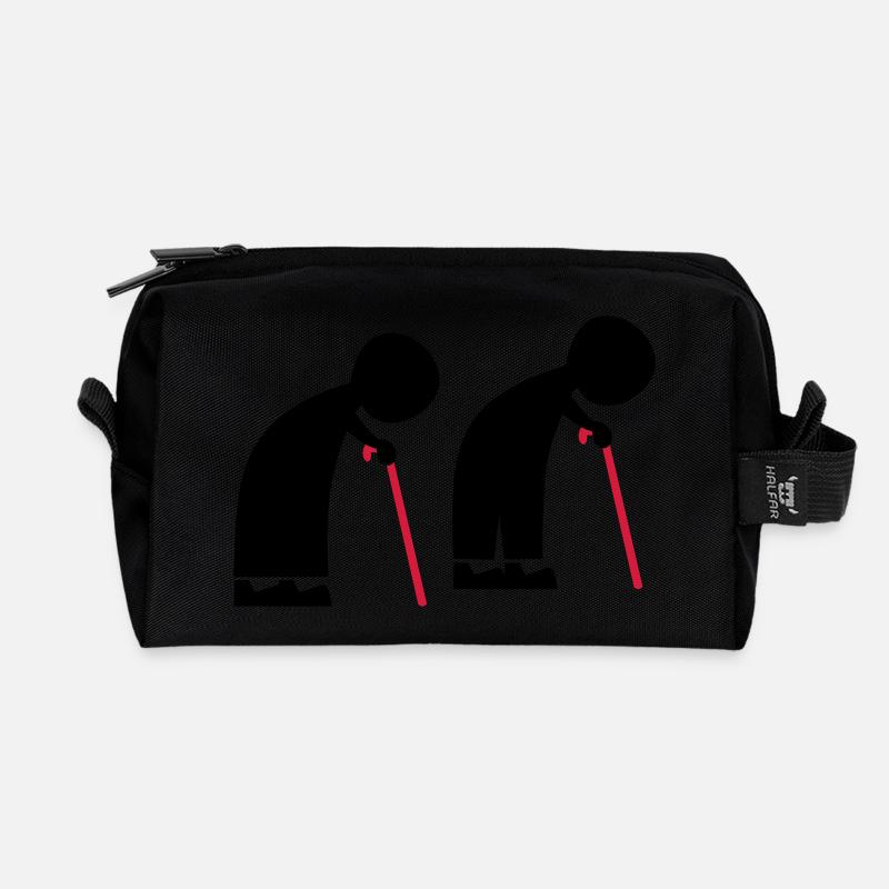 Menschen - Recycelte Kulturtasche - Schwarz