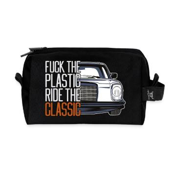 FTP Style Retro Car Silhouette - Recycled Toiletry Zip Bag - black - Front