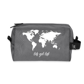 Permet d'obtenir Lost Worldmap - Trousse de toilette en tissu recyclé - anthracite - Devant