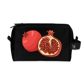 pomegranate - Recycled Toiletry Zip Bag - black - Front