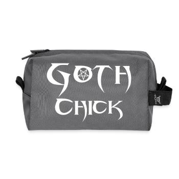 Goth Chick (Vector) - Recycled Toiletry Zip Bag - anthracite - Front