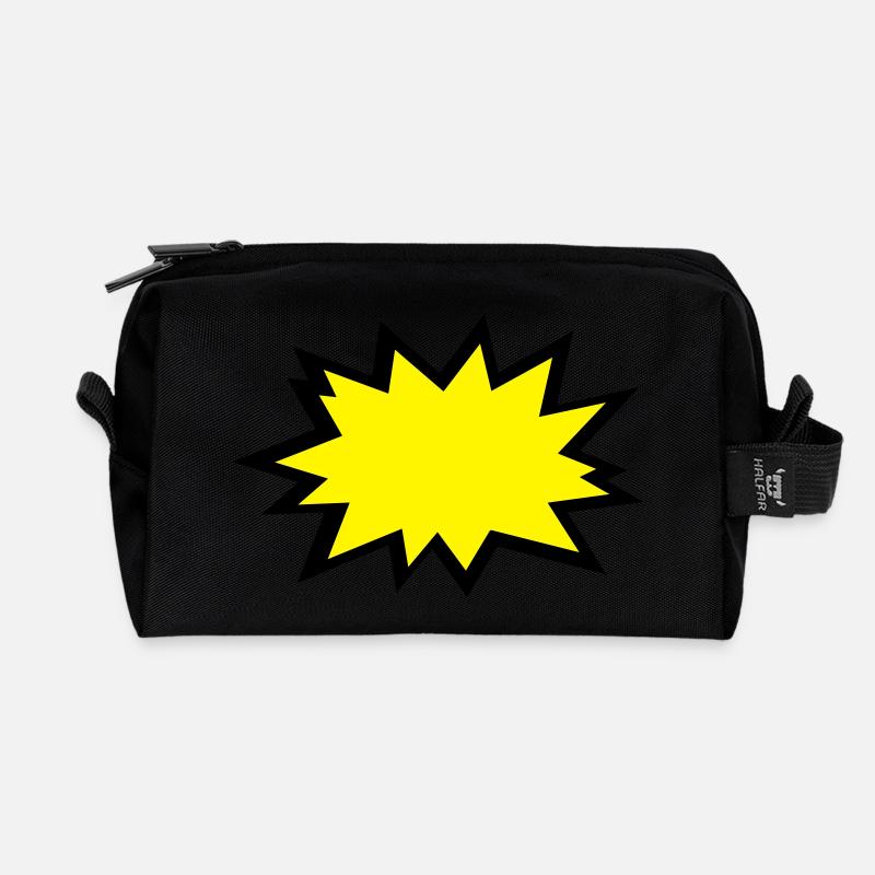 kapow - Recycled Toiletry Zip Bag - black