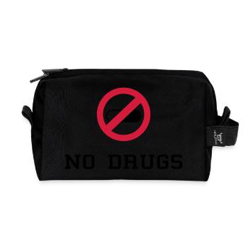 No Drugs / Say no to drugs / Drogen / Keine Drogen - Recycelte Kulturtasche - Schwarz - Vorne