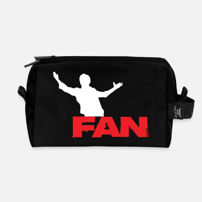 Fan - Recycelte Kulturtasche - Schwarz