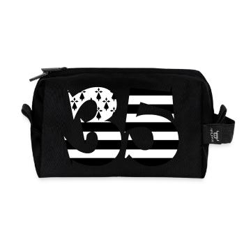 35 Britain Flag - Recycled Toiletry Zip Bag - black - Front