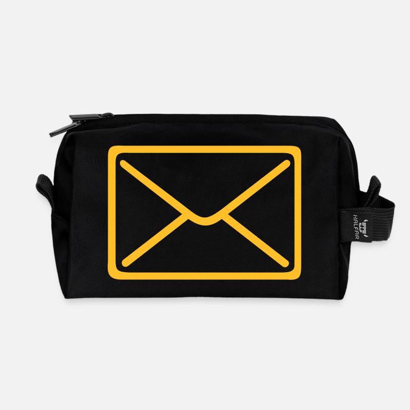 Brief - Recycelte Kulturtasche - Schwarz