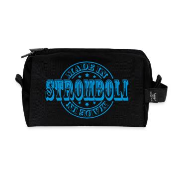 made in stromboli m1 - Recycelte Kulturtasche - Schwarz - Vorne