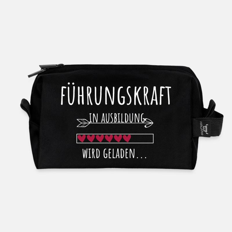 Führungskraft Chefin CEO Ausbildung Geschenk - Recycelte Kulturtasche - Schwarz