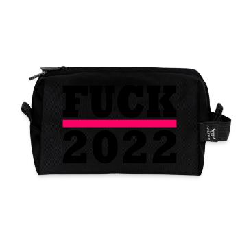 Fuck 2022 - Recycled Toiletry Zip Bag - black - Front