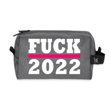 Fuck 2022 - Recycled Toiletry Zip Bag - anthracite - Front