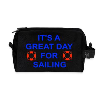 Sail - Recycled Toiletry Zip Bag - black - Front