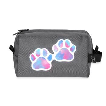Hundepfoten Galaxy - Recycelte Kulturtasche - Anthrazit - Vorne
