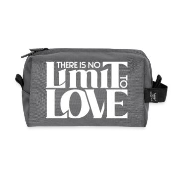 There is no Limit to Love | Polyamorous *white* - Recycled Toiletry Zip Bag - anthracite - Front