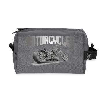 Motorcycles Chopper Custombike - Recycled Toiletry Zip Bag - anthracite - Front