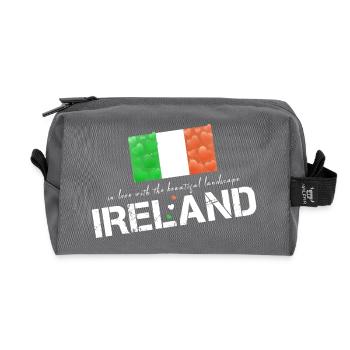 Ireland flag hearts - Recycelte Kulturtasche - Anthrazit - Vorne
