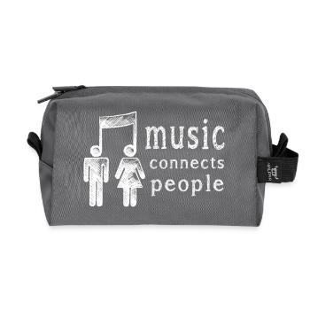 Music Connects People Note Festival Concert - Recycled Toiletry Zip Bag - anthracite - Front
