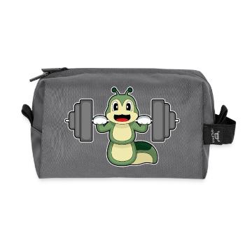 Caterpillar Bodybuilder Barbell Bodybuilding - Trousse de toilette en tissu recyclé - anthracite - Devant