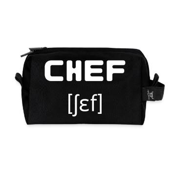 Chef - Chef - Chef - Chef - Hobby Chef - Recycled Toiletry Zip Bag - black - Front