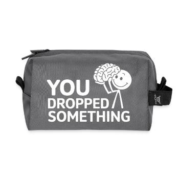 You Dropped Something 17 - Recycelte Kulturtasche - Anthrazit - Vorne