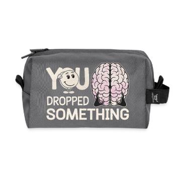 You Dropped Something 15 - Recycelte Kulturtasche - Anthrazit - Vorne