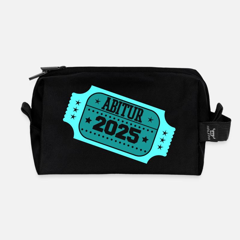 abitur 2025 stempel - Recycelte Kulturtasche - Schwarz